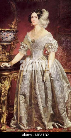 Portrait of Princess Elisabeth of Savoy (1800-1856)   19th century.   857 Maria Elisabetta di Savoia-Carignano Stock Photo
