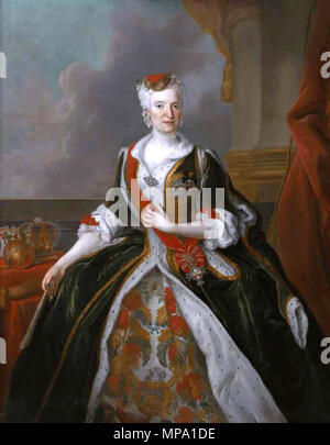 English: Portrait of Maria Josepha of Austria in Polish costume   1737.   857 Maria Josepha of Austria Stock Photo