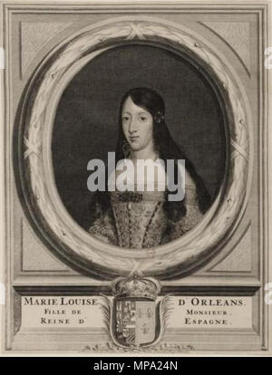 860 Marie Louise d'Orléans as Queen of Spain in circa 1680 Stock