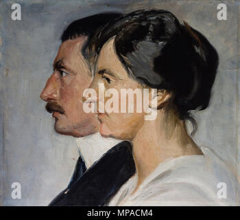 Ancher Michael Peter - King Christian X and Queen Alexandrine of Denmark Stock Photo