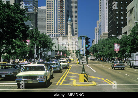 1988 HISTORICAL WATER TOWER  NORTH MICHIGAN AVENUE DOWNTOWN CHICAGO ILLINOIS USA Stock Photo