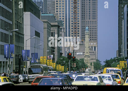 1988 HISTORICAL WATER TOWER  NORTH MICHIGAN AVENUE DOWNTOWN CHICAGO ILLINOIS USA Stock Photo