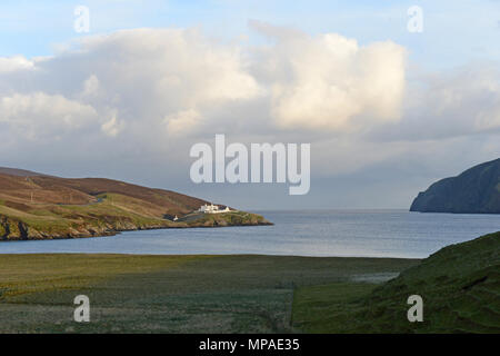 Unst the most northerly of the Shetland Islands home of Saxa Vord RAF radar station, Hermaness nature reserve and proposed UK space centre launch site Stock Photo