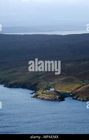 Unst the most northerly of the Shetland Islands home of Saxa Vord RAF radar station, Hermaness nature reserve and proposed UK space centre launch site Stock Photo