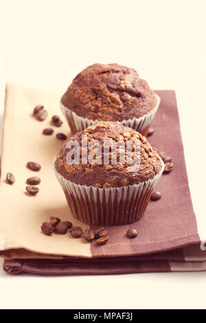 two chocolate chip muffins Stock Photo
