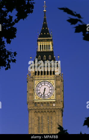 1988 HISTORICAL BIG BEN HOUSES OF PARLIAMENT LONDON ENGLAND UK Stock Photo