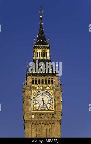 1988 HISTORICAL BIG BEN HOUSES OF PARLIAMENT LONDON ENGLAND UK Stock Photo