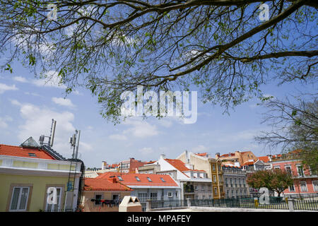 Principe Real square, Bairro Alto, Lisbon, Portugal Stock Photo