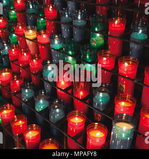 Blurred abstract background with candle lights Stock Photo