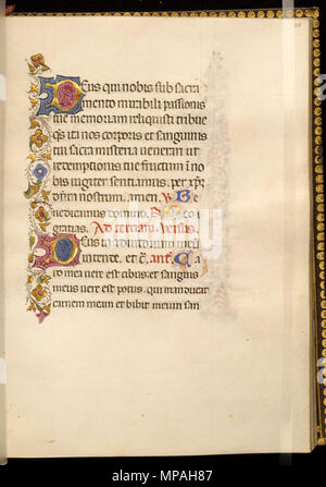 W.328.111R 870 Master of Isabella di Chiaromonte - Leaf from Book of Hours - Walters W328111R - Open Obverse Stock Photo