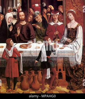 English: The Marriage at Cana (detail)   between circa 1495 and circa 1497.   871 Master Of The Catholic Kings - The Marriage at Cana (detail) - WGA14520 Stock Photo