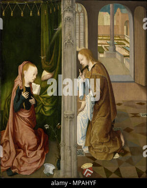 The Annunciation   Between 1470 and 1500.   872 Master of the Virgin Among Virgins, Virgo inter Virgines - The Annunciation - Google Art Project Stock Photo