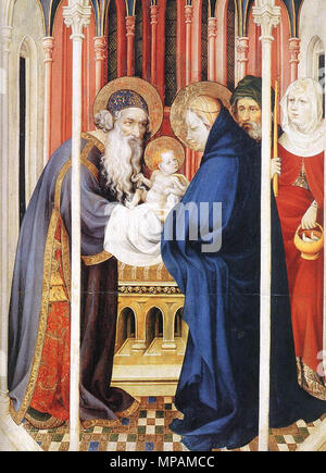 Presentation of Jesus Christ at the Temple   between 1393 and 1399.   882 Melchior Broederlam - The Presentation of Christ - WGA03230 Stock Photo