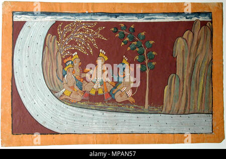 . English: Series Title: Rama's Journey Suite Name: Ramayana Creation Date: ca. 1705 Display Dimensions: 7 15/16 in. x 12 15/32 in. (20.2 cm x 31.7 cm) Credit Line: Edwin Binney 3rd Collection Accession Number: 1990.1105 Collection: <a href='http://www.sdmart.org/art/our-collection/asian-art' rel='nofollow'>The San Diego Museum of Art</a> . 15 October 2001, 10:56:45. English: thesandiegomuseumofartcollection 1176 The leaders of the monkeys and bears meet under a tree (6125124778) Stock Photo