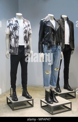 AllSaints Fifth Avenue Clothing Store Interior, NYC, USA Stock Photo