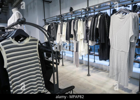 AllSaints Fifth Avenue Clothing Store Interior, NYC, USA Stock Photo