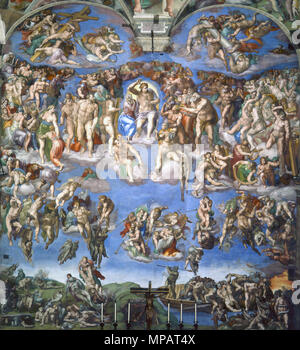 The Last Judgment  from 1536 until 1541.   793 Last Judgement (Michelangelo) Stock Photo