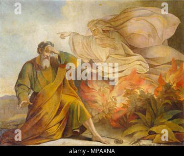 . English: God Appears to Moses in Burning Bush. Painting from Saint Isaac's Cathedral, Saint Petersburg Русский: Бог является Моисею в купине неопалимой. Роспись Исаакиевского собора в Санкт-Петербурге . 1848.   Eugène Pluchart  (1809–)     Alternative names Русский: Плюшар, Евгений Александрович  Description Russian painter  Date of birth/death 1809 after 1880  Location of birth Saint Petersburg  Work location Russia  Authority control  : Q4365952 VIAF: 96232924 ULAN: 500077645 907 Moses Pluchart Stock Photo