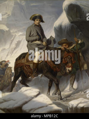 Napoleon Bonaparte franchissant les Alpes (1848) by Paul Delaroche ...