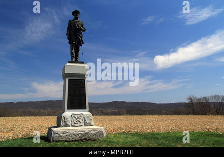 The 50th Pennsylvania Volunteer Infantry Monument honors Pennsylvanians who fought against the Confederate army at the Battle of Antietam in 1862 Stock Photo