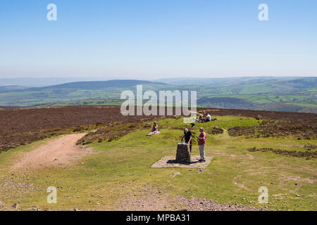 The View South From the Summit of Dunkery Beacon, Exmoor National Park, Somerset, UK Stock Photo