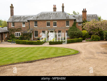 Georgian style architecture of Manor Farm, Huish, Vale of Pewsey, Wiltshire, England, UK Stock Photo