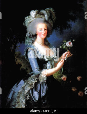 Marie-Antoinette with the Rose', 1783, Oil on canvas, 130 x