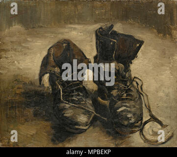 English: Shoes Nederlands: Schoenen . English: Painting by Vincent van Gogh,  1887 Nederlands: Schilderij van Vincent van Gogh, 1887 . 1887. 1105 Schoenen  - s0127V1962 - Van Gogh Museum Stock Photo - Alamy