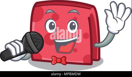 Singing napkin character cartoon style vector illustration Stock Vector