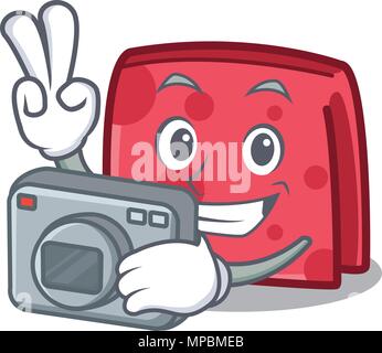 Photographer napkin character cartoon style vector illustration Stock Vector