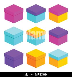 set of packing boxes Stock Vector