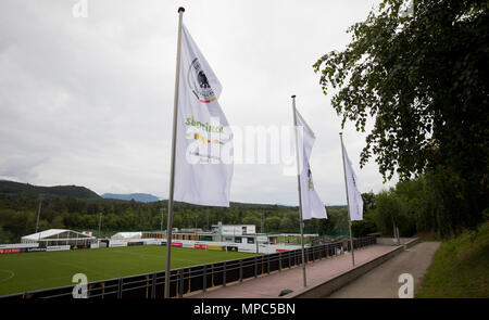 22 May 2018, Italy, Eppan: The great training field on the training grounds at the sport centre Rungg. The German soccer national team will prepare for the World Cup 2018 in Russia at their training camp near Bozen from 23 May to 07 June 2018. Photo: Christian Charisius/dpa Stock Photo