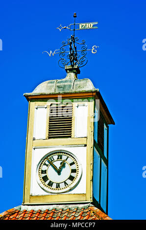 Town hall clock Yarm on Tees near Stockton on Tees Stock Photo