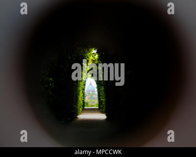 The keyhole on the Aventine Rome Stock Photo
