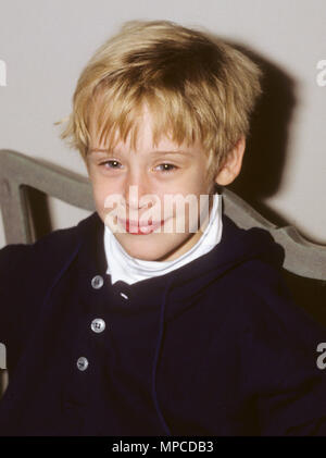MACAULAY CULKIN American child actor 1990 in Stockholm launching his movie Home Alone Stock Photo