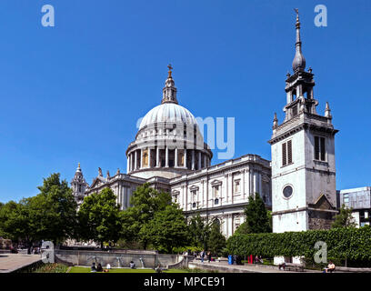 St Paul's Cathedral, London from Festival Gardens Stock Photo