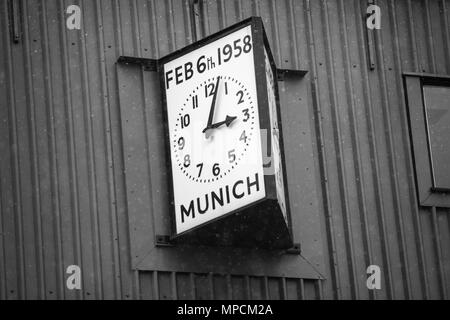Munich Clock. Old Trafford. Manchester. Stock Photo
