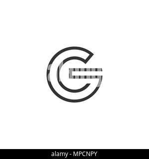 Letter G logo, circle line style. Stock Vector