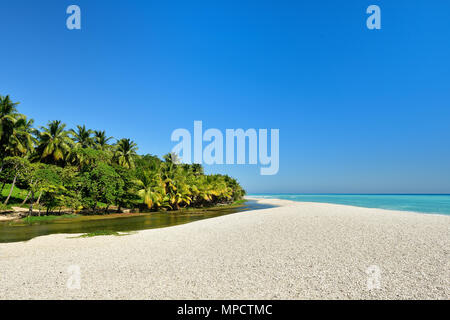 Wild beach on south-western Dominican Republic in the close of the Paraiso village Stock Photo