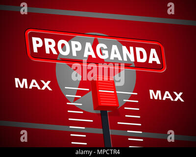 Propaganda News From North Korea Dictator 3d Illustration. Misinformation And False News Hoax Manipulation From Dprk Stock Photo