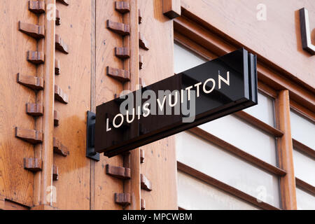 Louis Vuitton Store Sign In Amsterdam Stock Photo - Download Image