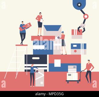 Logistics - flat design style illustration Stock Vector