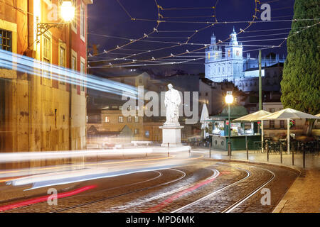 Statue of Saint Vincent, the patron saint of Lisbon Stock Photo