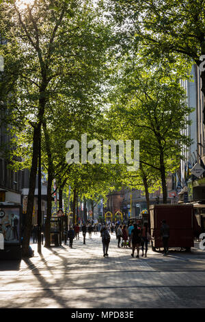 View of Corporation Street, Birmingham, with shoppers Stock Photo