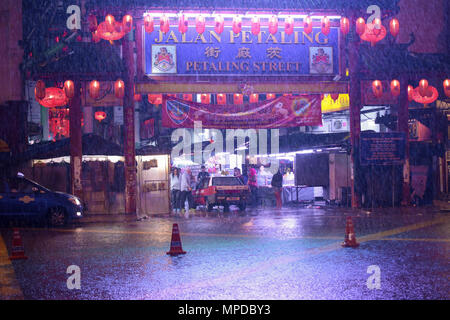 Chinatown entrance archway, Kuala Lumpur Malaysia during the night