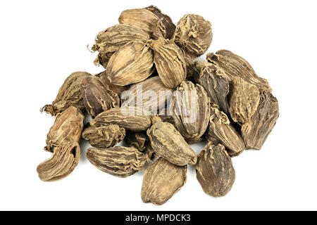 black cardamom isolated on white background Stock Photo