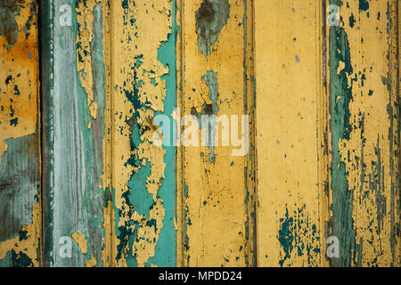 Worn colored wooden surface Stock Photo