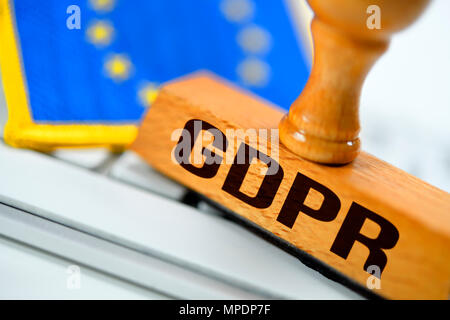 GDPR stamp, General Data Protection Regulation Stock Photo