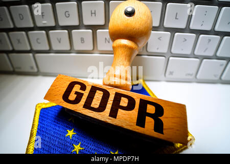 GDPR stamp, General Data Protection Regulation Stock Photo