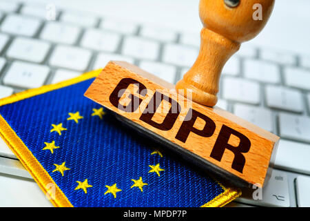 GDPR stamp, General Data Protection Regulation Stock Photo